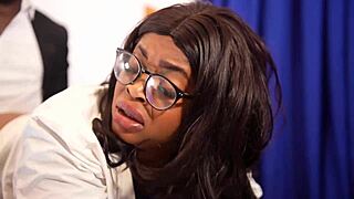 She gets fucked hard with that big cock