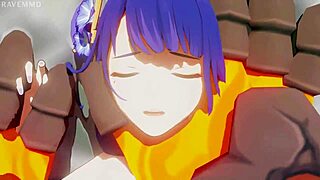 raiden faces more monster trouble in this anime hentai adventure