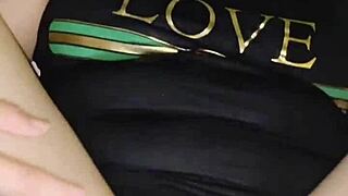 Hot motel POV video with latina brunette reaching orgasm