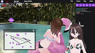 Dive into this hot tub simulator with sexy bikini babes showing off big tits and ass.