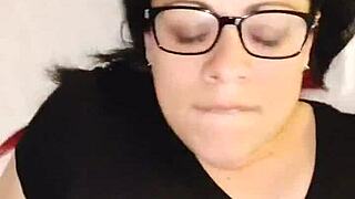 Hot motel POV video with latina brunette reaching orgasm