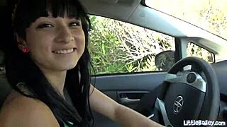 Intense outdoor solo masturbation session by petite brunette bailey