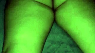 Passionate Latina Wife in Red Thong