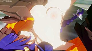 raiden faces more monster trouble in this anime hentai adventure