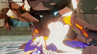 raiden faces more monster trouble in this anime hentai adventure