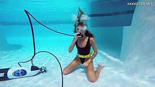 Perfect brunette babe katya nakolkina underwater