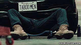 brandon anderson gets deepthroat and anal fucked bareback by his coworker roman todd, so intense