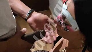 Cuckold watches old prostitute fuck well-endowed man