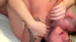 i suck and fuck two hot jocks with my amazing natural big titties, playing with nipples