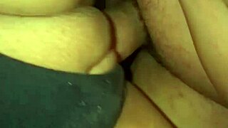 i support my wife's pussy but then i fuck her hard until filling her thong with hot cum