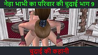 Two beautiful girls in 3D cartoon have lesbian sex with strapon in two positions