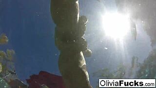 Olivia Enjoys Summer Fun In The Pool