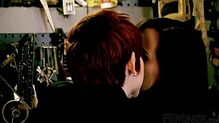 Watch the female police officer get her pussy licked at the party?