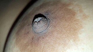 I'm squeezing my step nipples while s