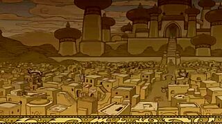 Princess sucks monster cock in group