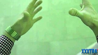 tiny teen rides big cock in fishnets and stockings!