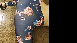 Big ass teen 18+ in tight leggings and naughty top