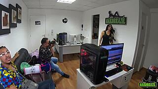 Brazilian actress Mia Khalifa in photo shoot with double penetration!