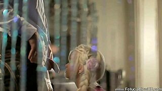 feeling excited during secret blowjob with cute german blonde