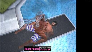 We got caught having fun at the public pool