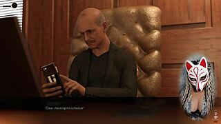 Why does this sexy secretary with huge boobs tease in office skirt? Playful fox caught on hentai cam.