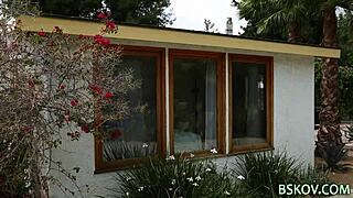 i watch this ebony pornstar ride strapon in threesome with lingerie and small tits