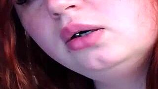 Russian Pawg Redhead Dances Seductively on Webcam Showing Fat Ass