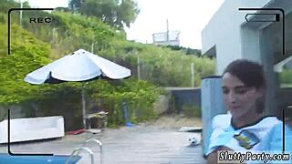 Hey, we're fucking this blonde teen in a wild group session!