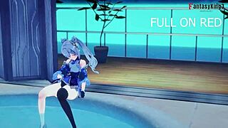 keqing masturbates and gets fucked in genshin.