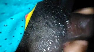 Sloppy blowjob on big cock in the shop!