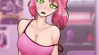 Crystal says, 'Check out this hentai compilation with huge tits and blue eyes'