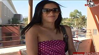 Skinny Brunette Teen's Pierced Pussy Takes Big Black Cock!