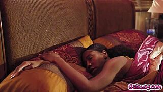 robber sneaks into amaris bedroom, she invites him to bed for passionate sex