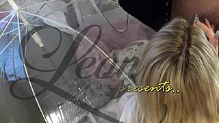 Tattooed Femdom Girl Gives Oiled Handjob To Monster Cock, Teasing For Dripping Precum In CFNM Massage