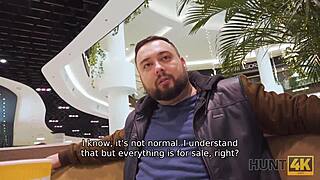 hunt4k redhead belle, fucked by stranger in toilet while bf watches, damn!