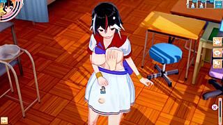 touhou seija kijin gets her big tits rubbed in 3d anime hentai action