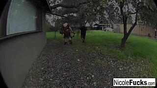 nicole aniston hunts minotaur for blowjob and cumshot