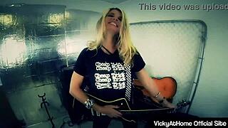 vicky vette deepthroats until cum on tits