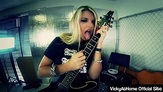 vicky vette deepthroats until cum on tits