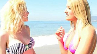 Blonde lesbians intensely pleasure each other's wet pussies with passion