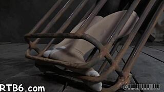 Hung Up Playgirl Gets Punished in Garage