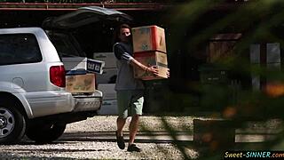 FUCK THAT COCK-SUCKING TEEN WITH HER NEW NEIGHBOUR!