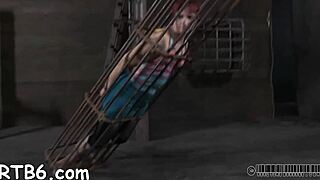 Hung Up Playgirl Gets Punished in Garage