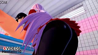 Zero two from anime gives an amazing blowjob in this hentai scene