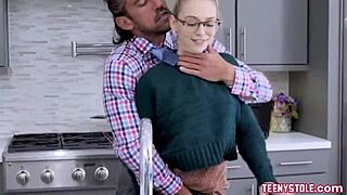 i'm the skinny blonde step daughter lily larimar gettin' fucked by my step dad with his big dick, oh god