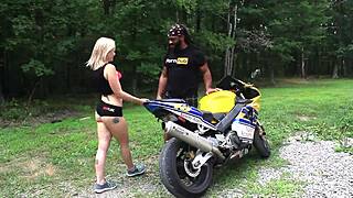 nadia white gets drilled hard on motorcycle by don whoe's big black cock