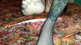 imagine me jerkin' your cock with my tattooed feet in heels