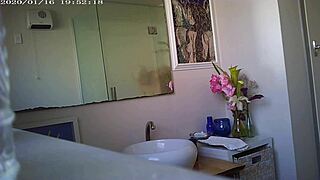 Granny showing off her massive boobs in a steamy close-up display.