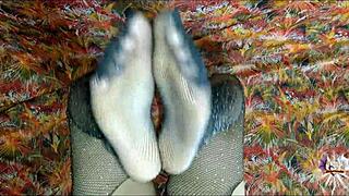 imagine me jerkin' your cock with my tattooed feet in heels