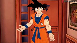 Chichi stuck in kitchen in Dragon Ball Z